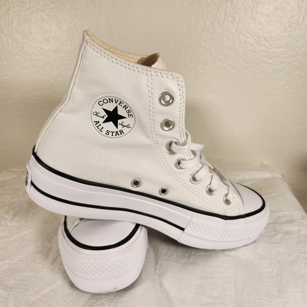 New Women's Converse Chuck Taylor All Star Platform High White 6 Shoes Sneakers